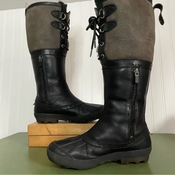 UGG Waterproof BELCLOUD Fleece Lace Up Knee Boots #3228