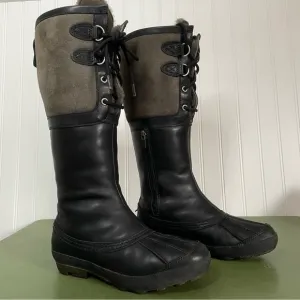 UGG Waterproof BELCLOUD Fleece Lace Up Knee Boots #3228