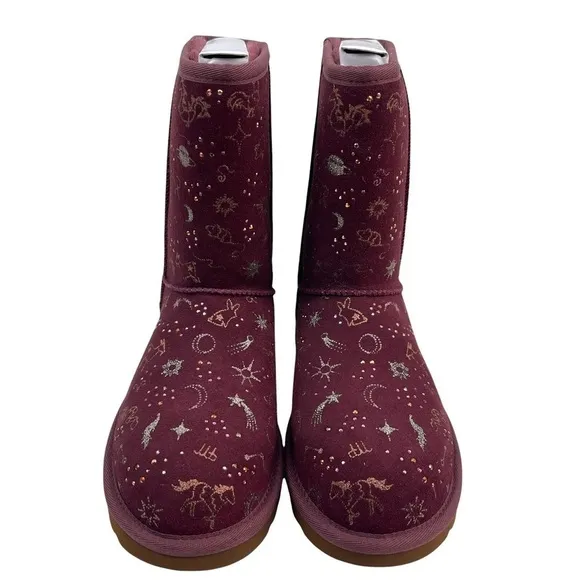 Ugg Wild Grape Classic Zodiac Short Suede Boots Women’s Size 6 Cozy Warm Classic