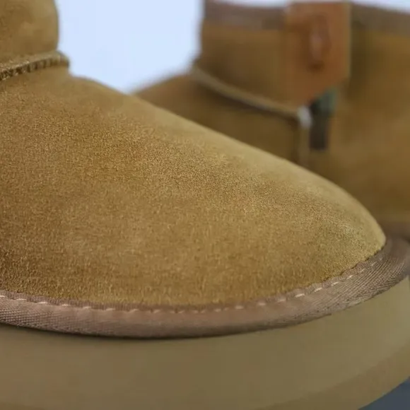 UGG Women's 2024 new zipper Ankle boots  warm cotton shoes- rapeseed
