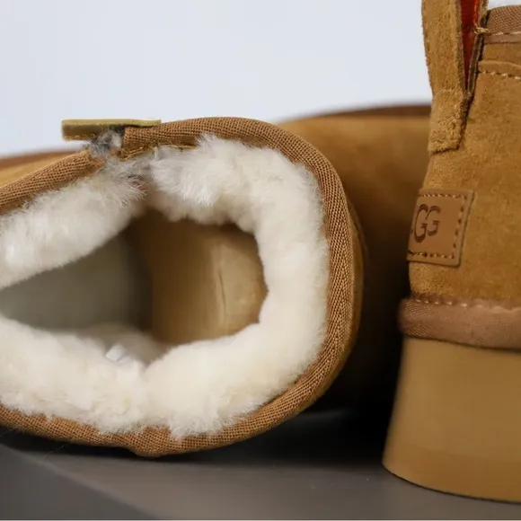 UGG Women's 2024 new zipper Ankle boots  warm cotton shoes- rapeseed