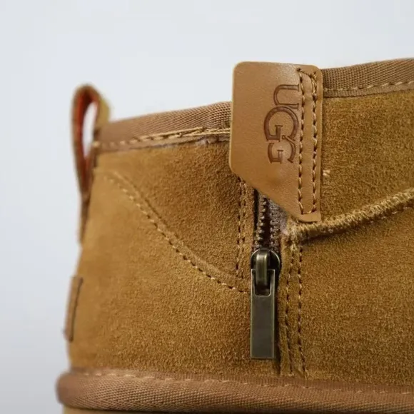UGG Women's 2024 new zipper Ankle boots  warm cotton shoes- rapeseed