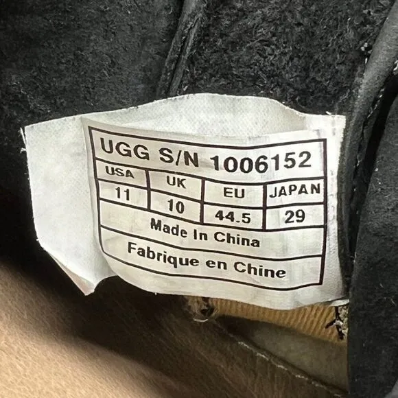 UGG Men's Size 11 Black Leather Oxfords