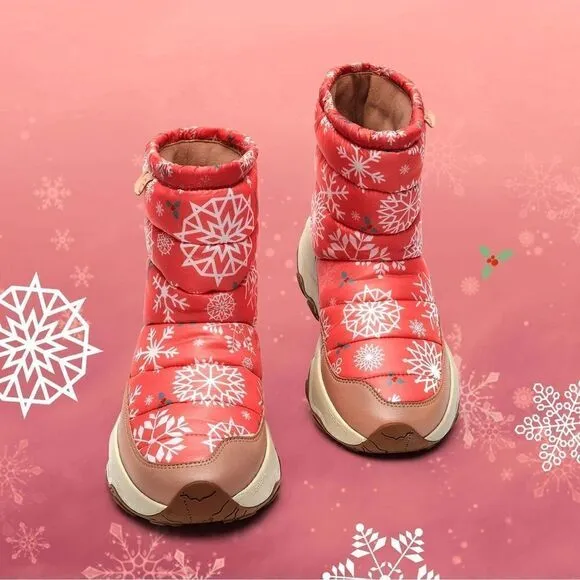 UIN Women's Snow Boots Walking Casual Travel Hiking Shoes(Winter Orange Cazorla)