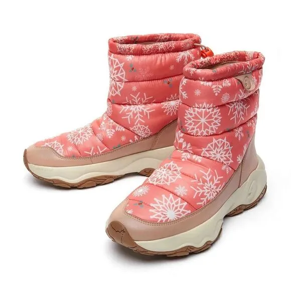 UIN Women's Snow Boots Walking Casual Travel Hiking Shoes(Winter Orange Cazorla)