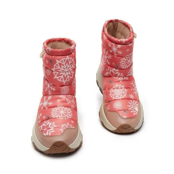 UIN Women's Snow Boots Walking Casual Travel Hiking Shoes(Winter Orange Cazorla)