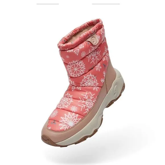 UIN Women's Snow Boots Walking Casual Travel Hiking Shoes(Winter Orange Cazorla)
