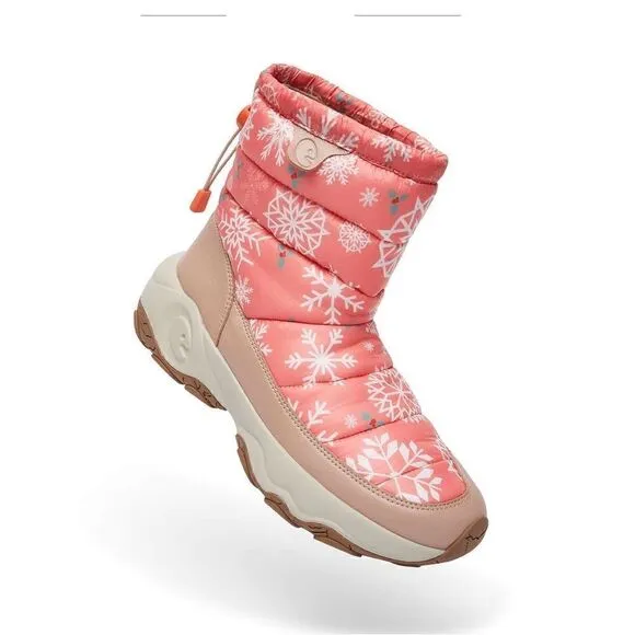 UIN Women's Snow Boots Walking Casual Travel Hiking Shoes(Winter Orange Cazorla)
