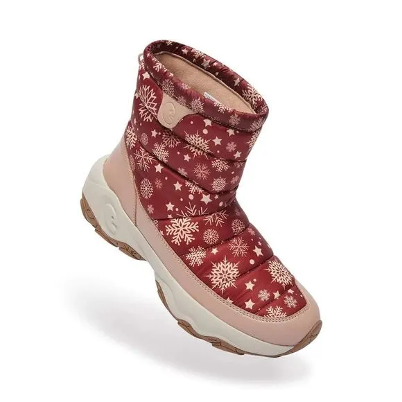 UIN Women's Snow Boots Walking Casual Travel Hiking Shoes(Winter Red Cazorla IV)