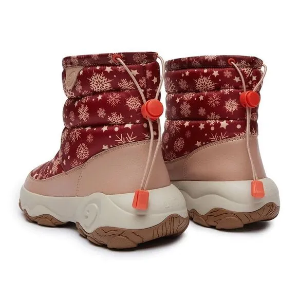 UIN Women's Snow Boots Walking Casual Travel Hiking Shoes(Winter Red Cazorla IV)