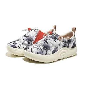 UIN Women's Camping Shoes Slip On Casual Sneaker (Ink Flower Shadow Toledo X)