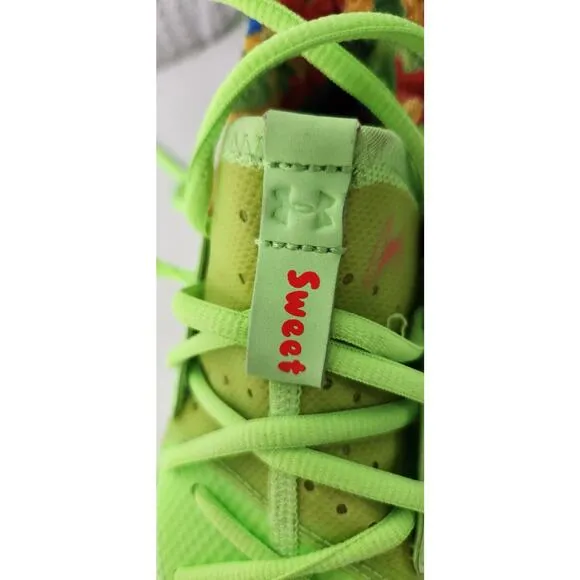 Under Armour Curry 7 Sour Patch Youth 5.5Y In Lime Green Basketball Shoes