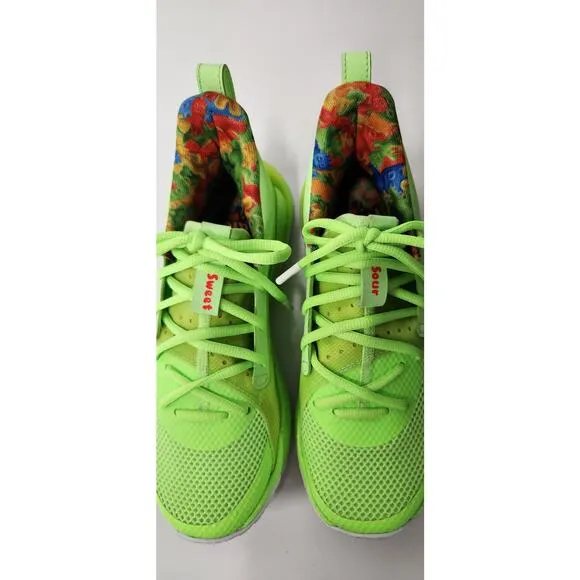 Under Armour Curry 7 Sour Patch Youth 5.5Y In Lime Green Basketball Shoes