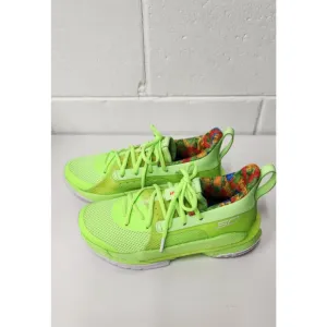 Under Armour Curry 7 Sour Patch Youth 5.5Y In Lime Green Basketball Shoes