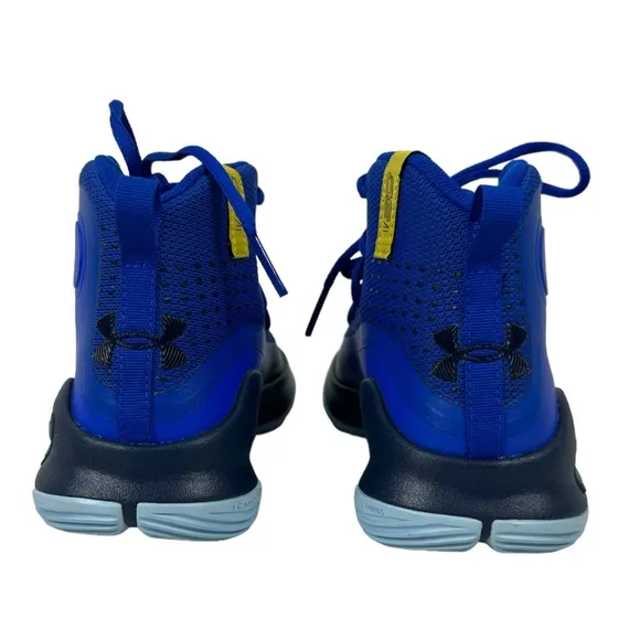 Under Armour PS Curry 4 Mid Boys Shoe Blue Navy Aqua Size 10.5K 1295996 402