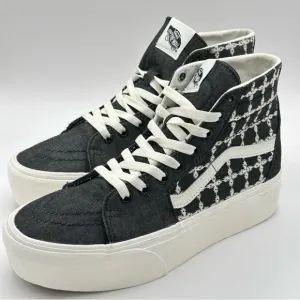 Unisex VANS Sk8-Hi Tapered Stackform Shoes Sz W9.5=M 8Denim Mix Black Platform