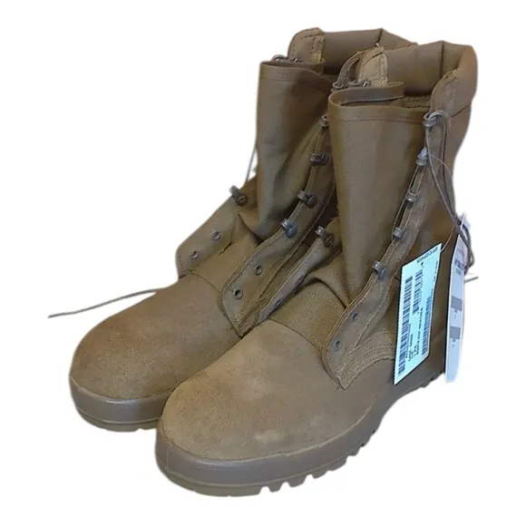 USGI McRae Coyote Brown Hot Weather Army Combat Boots Men's Size 7.5 NWT