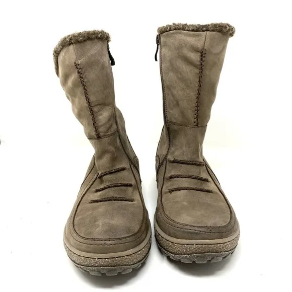 V Italia 4022 Water Resistant Leather Winter boots Olive