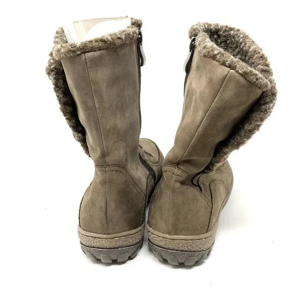 V Italia 4022 Water Resistant Leather Winter boots Olive