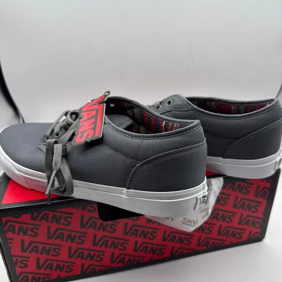 Vans Atwood Twill Textile Mens Shoes Size 11 NIB Charcoal White