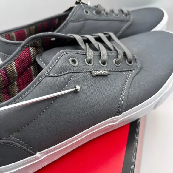 Vans Atwood Twill Textile Mens Shoes Size 11 NIB Charcoal White