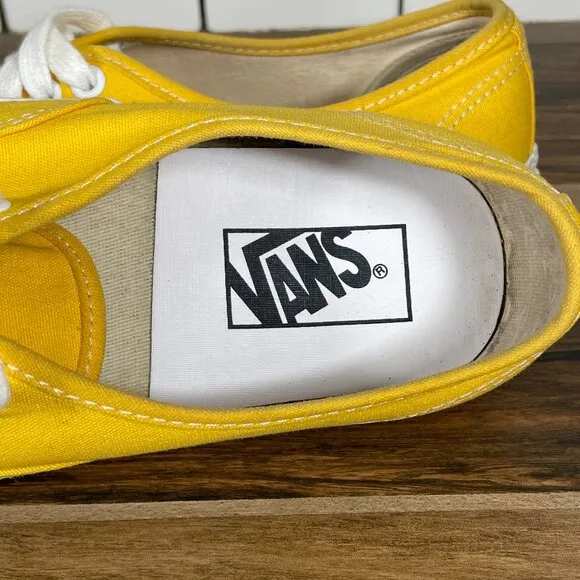 Vans Authentic 44 DX Anaheim Factory Mens Sz 7.5 Shoes Yellow Scene AW Sneakers