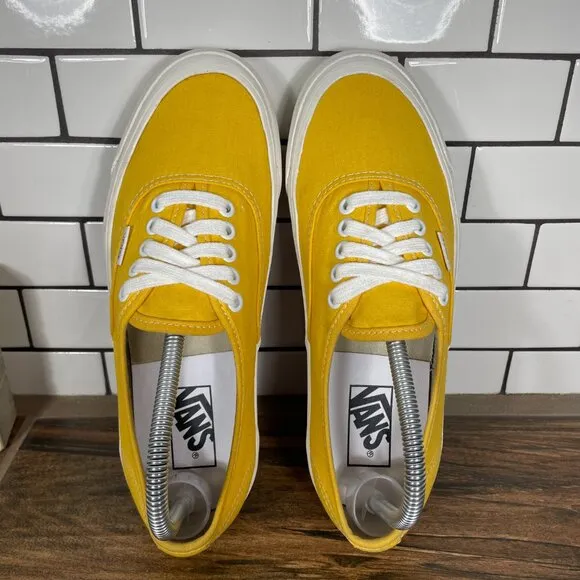 Vans Authentic 44 DX Anaheim Factory Mens Sz 7.5 Shoes Yellow Scene AW Sneakers