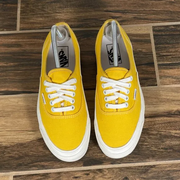 Vans Authentic 44 DX Anaheim Factory Mens Sz 7.5 Shoes Yellow Scene AW Sneakers