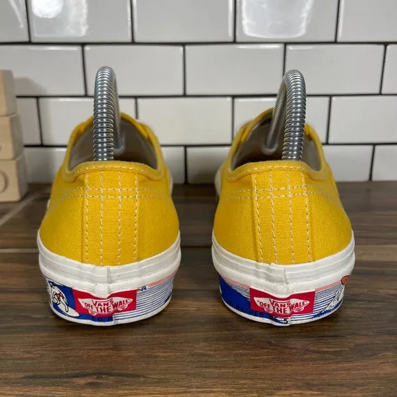 Vans Authentic 44 DX Anaheim Factory Mens Sz 7.5 Shoes Yellow Scene AW Sneakers