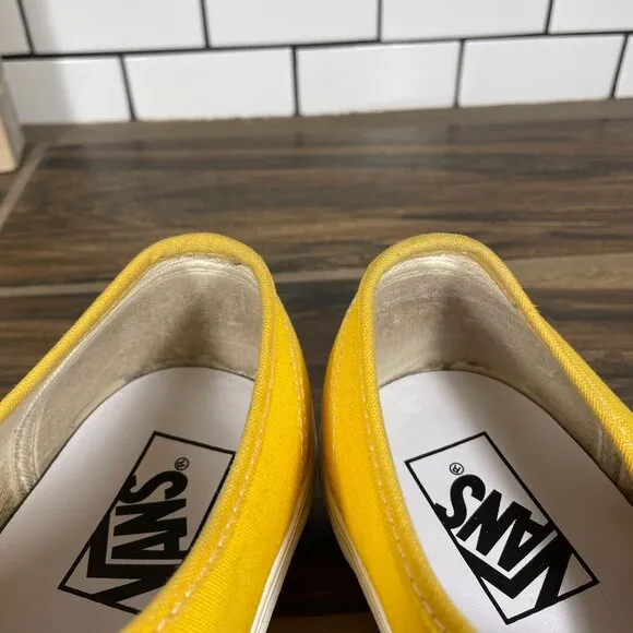 Vans Authentic 44 DX Anaheim Factory Mens Sz 7.5 Shoes Yellow Scene AW Sneakers