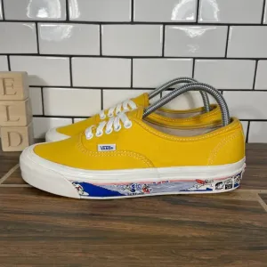 Vans Authentic 44 DX Anaheim Factory Mens Sz 7.5 Shoes Yellow Scene AW Sneakers