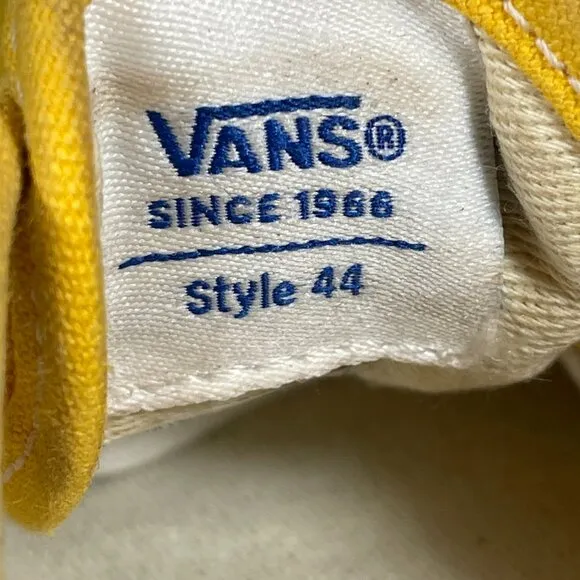 Vans Authentic 44 DX Anaheim Factory Mens Sz 7.5 Shoes Yellow Scene AW Sneakers