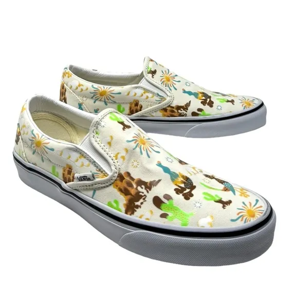 VANS Classic Slip On Shoe Men's Size Sneakers Skate Low Canvas White VN000BVZBPH