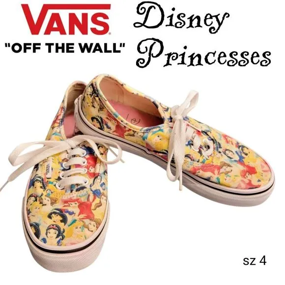 Vans Disney Princesses Snow White Little Mermaid Belle Jasmine Cinderella Shoes
