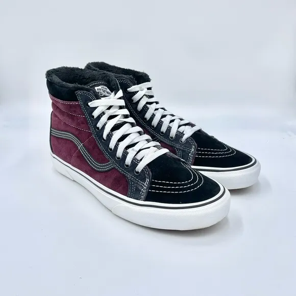 Vans SK8-HI MTE Port Royal Burgundy Suede All Weather Sneaker Boots Men’s 10