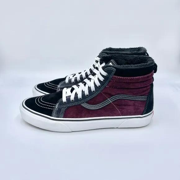 Vans SK8-HI MTE Port Royal Burgundy Suede All Weather Sneaker Boots Men’s 10