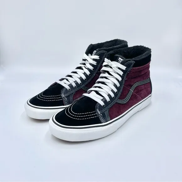 Vans SK8-HI MTE Port Royal Burgundy Suede All Weather Sneaker Boots Men’s 10