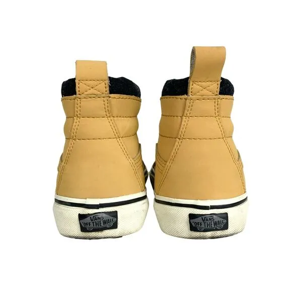 Vans Sk8-Hi MTE Sneaker Boots Honey Yellow Weather Resistant Leather 7.5 Men