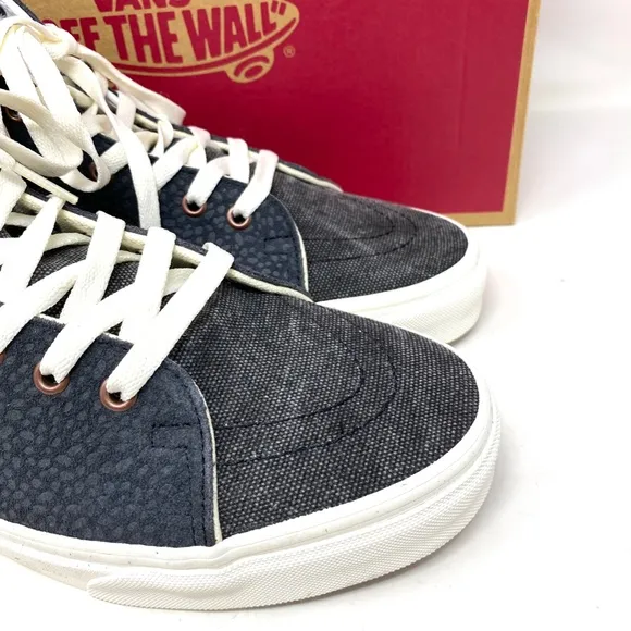 VANS Sk8-Hi Shoes High Top Gray Canvas Leather Women's Size Casual VN0A5JMJ1O7