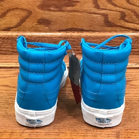 Vans Sk8 Slim Neon Leather Neon Blue Shoes