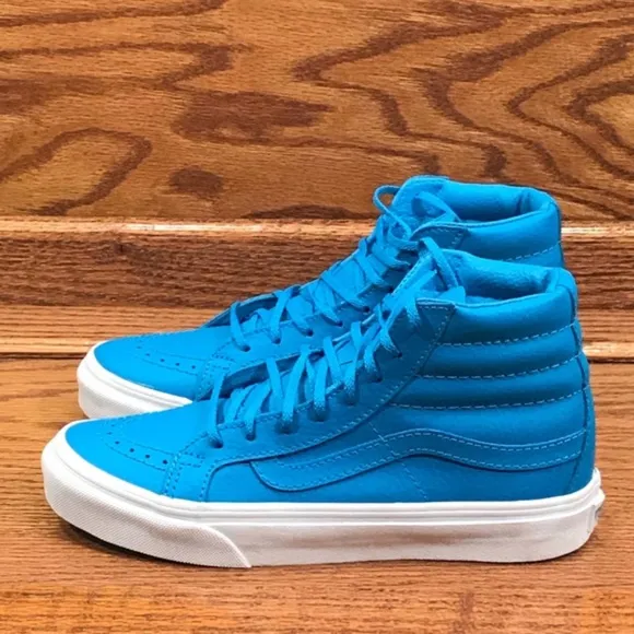 Vans Sk8 Slim Neon Leather Neon Blue Shoes