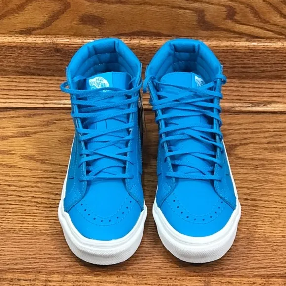 Vans Sk8 Slim Neon Leather Neon Blue Shoes