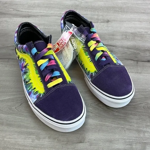 VANS-TIE DIE SHOES LOW TOPS