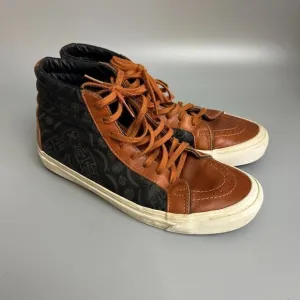 VANS Vault X 721278 Taka Hayashi X Brooks SK8-HI Brown Leather Sneakers M9/W10.5
