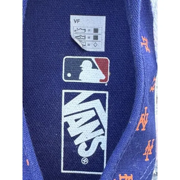 Vans x MLB New York NY Mets AOP Logo Blue Shoes Men’s Size 7.5 / Women's 9