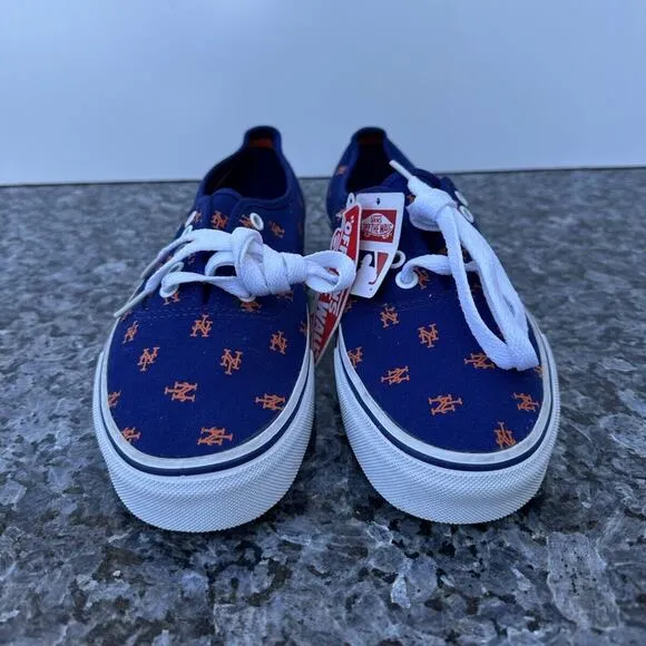 Vans x MLB New York NY Mets AOP Logo Blue Shoes Men’s Size 7.5 / Women's 9