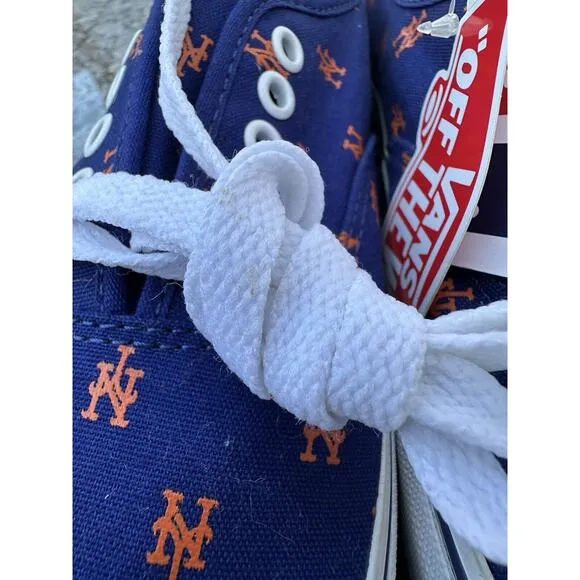 Vans x MLB New York NY Mets AOP Logo Blue Shoes Men’s Size 7.5 / Women's 9