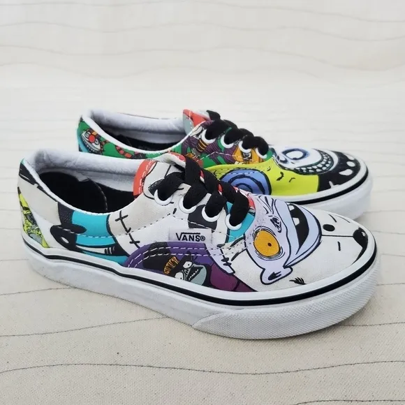 Vans Youth Nightmare Before Christmas Kids Disney Halloween Town Shoes Size 12