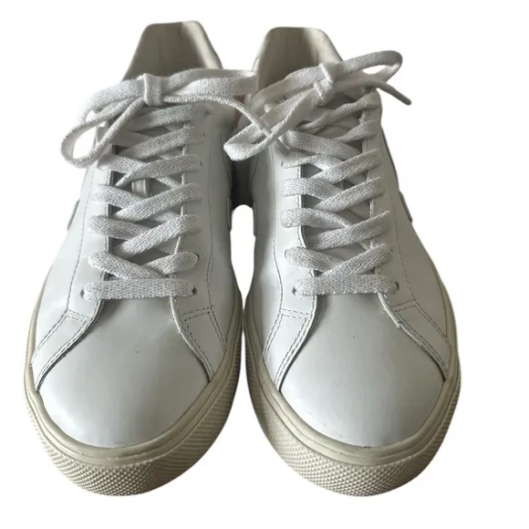 Veja Women's White Sneakers with Light Blue/Mint Size 8
