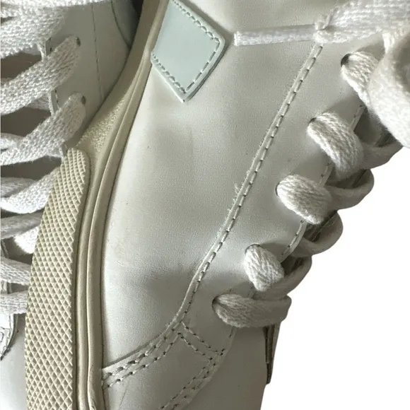 Veja Women's White Sneakers with Light Blue/Mint Size 8